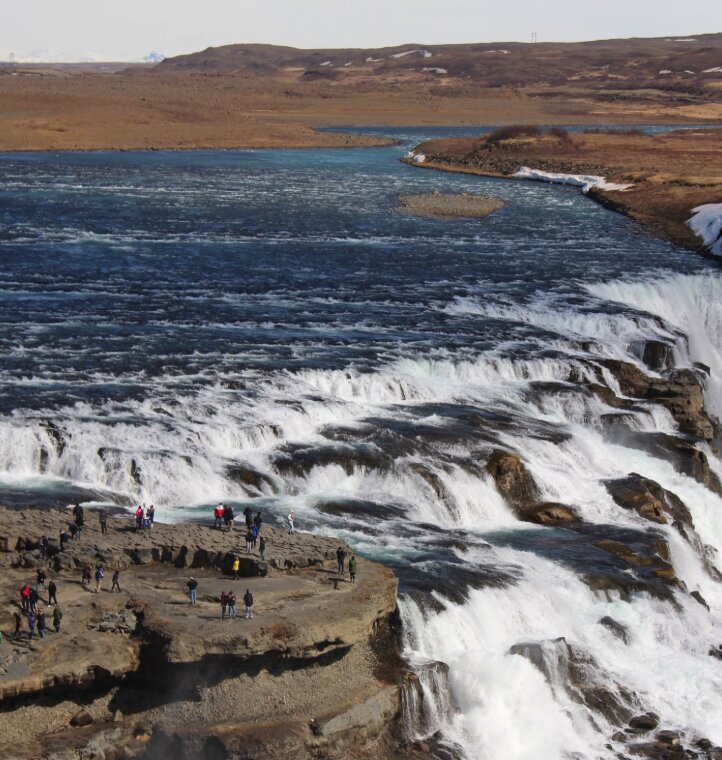 Gullfoss waterfall on a Golden Circle Iceland tour