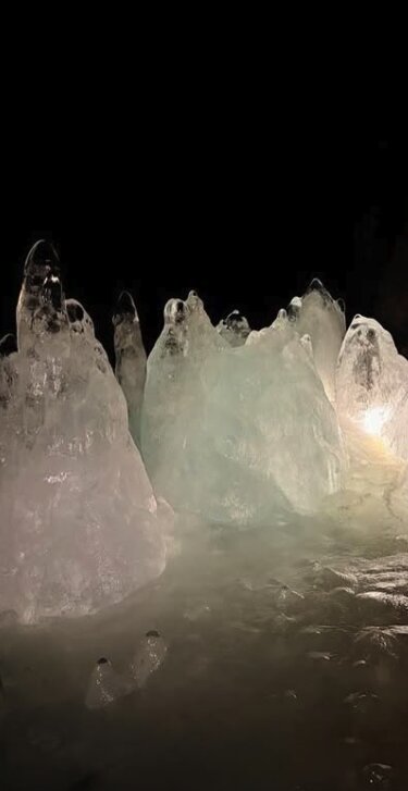 An ice cave visited on a winter Golden Circle tour in Iceland